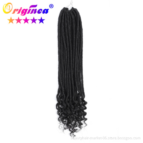 Cheap Price Wholesale soft dread new wave ombre synthetic crochet braids hair extensions curly sister goddess faux locs